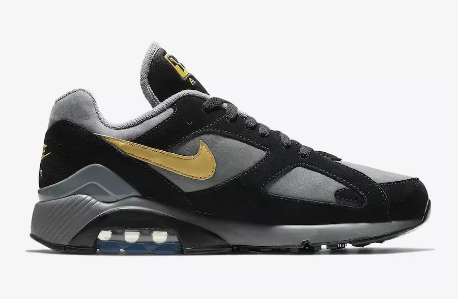 Nike Air Max 180 Iswed Griż Qamħ Deheb AV7023-001 Data tal-Ħruġ