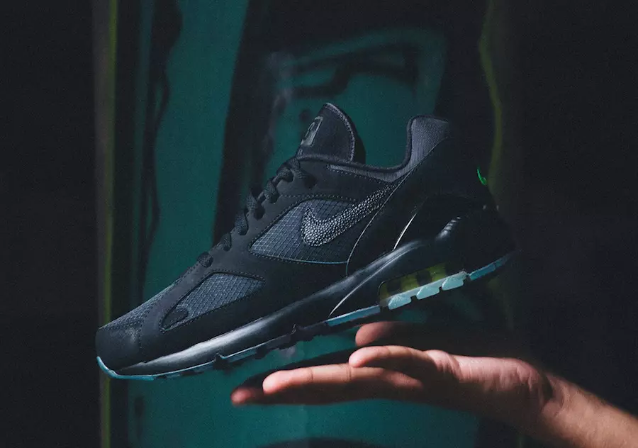 Nike Air Max 180 қара вольт AQ6104-001