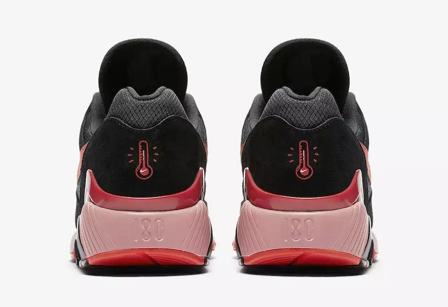 Date de sortie de la Nike Air Max 180 Black Team Orange University Red AV3734-001