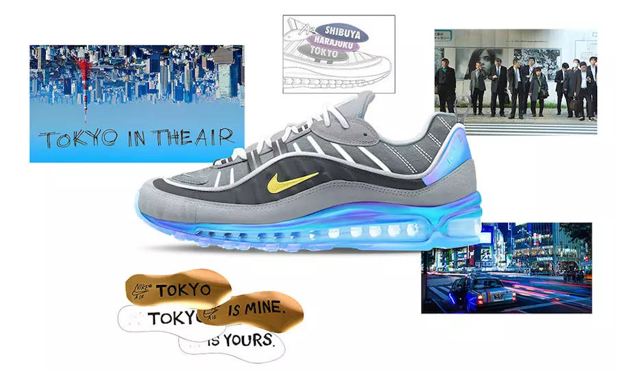 Nike Air Max 98 Tokyo In The Air اثر ناری کاکووا