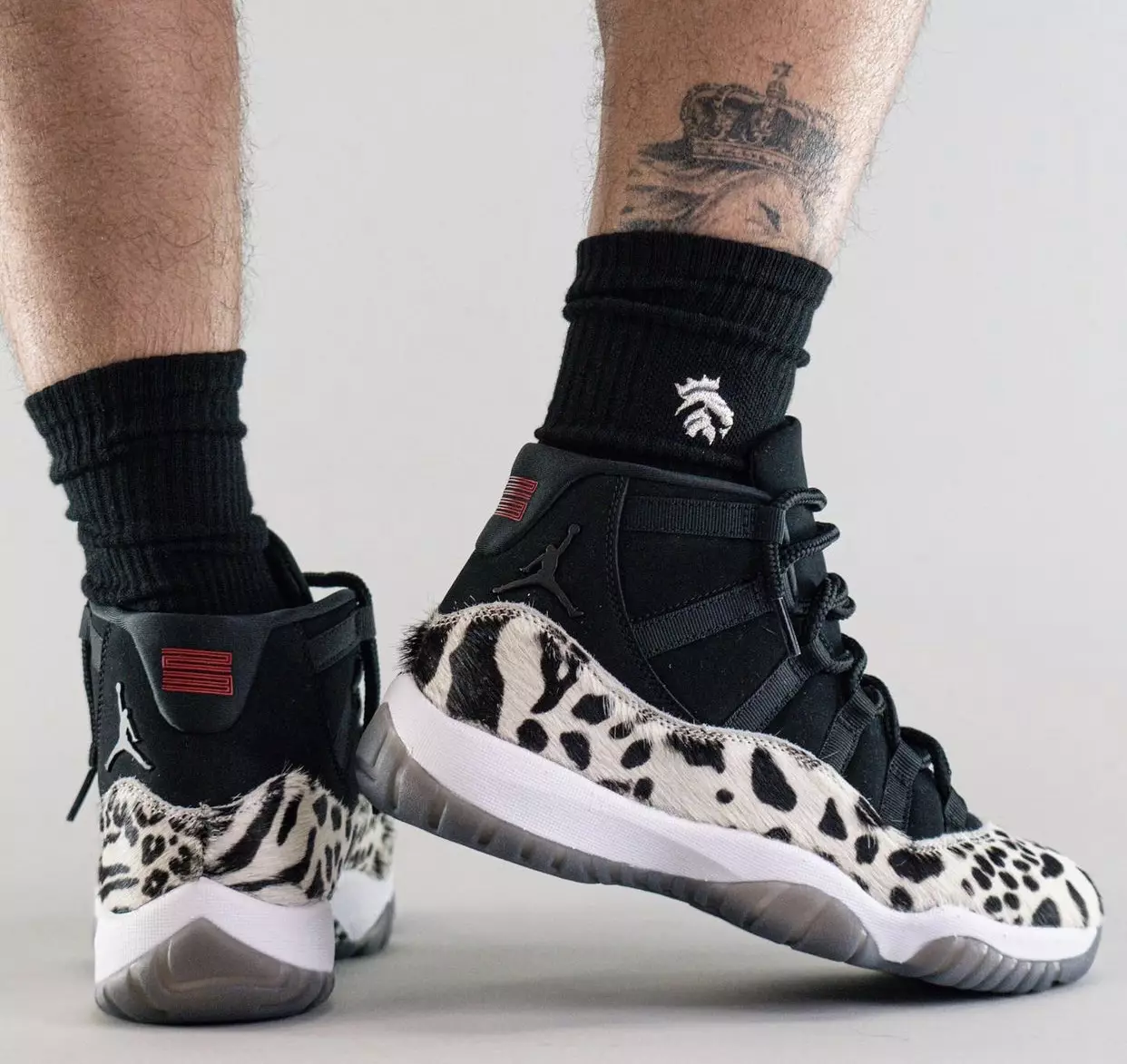 Дата выхода Air Jordan 11 Animal Instinct AR0715-010 на ногах