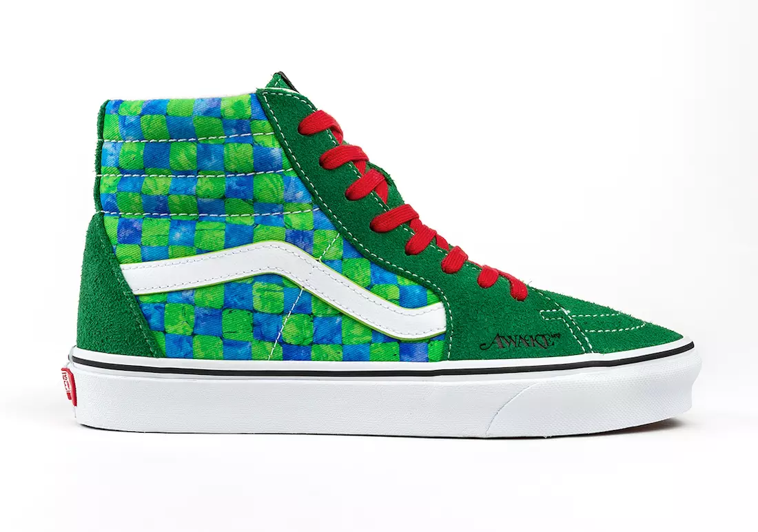 Data de llançament de Awake NY Vans Sk8-Hi Green Blue