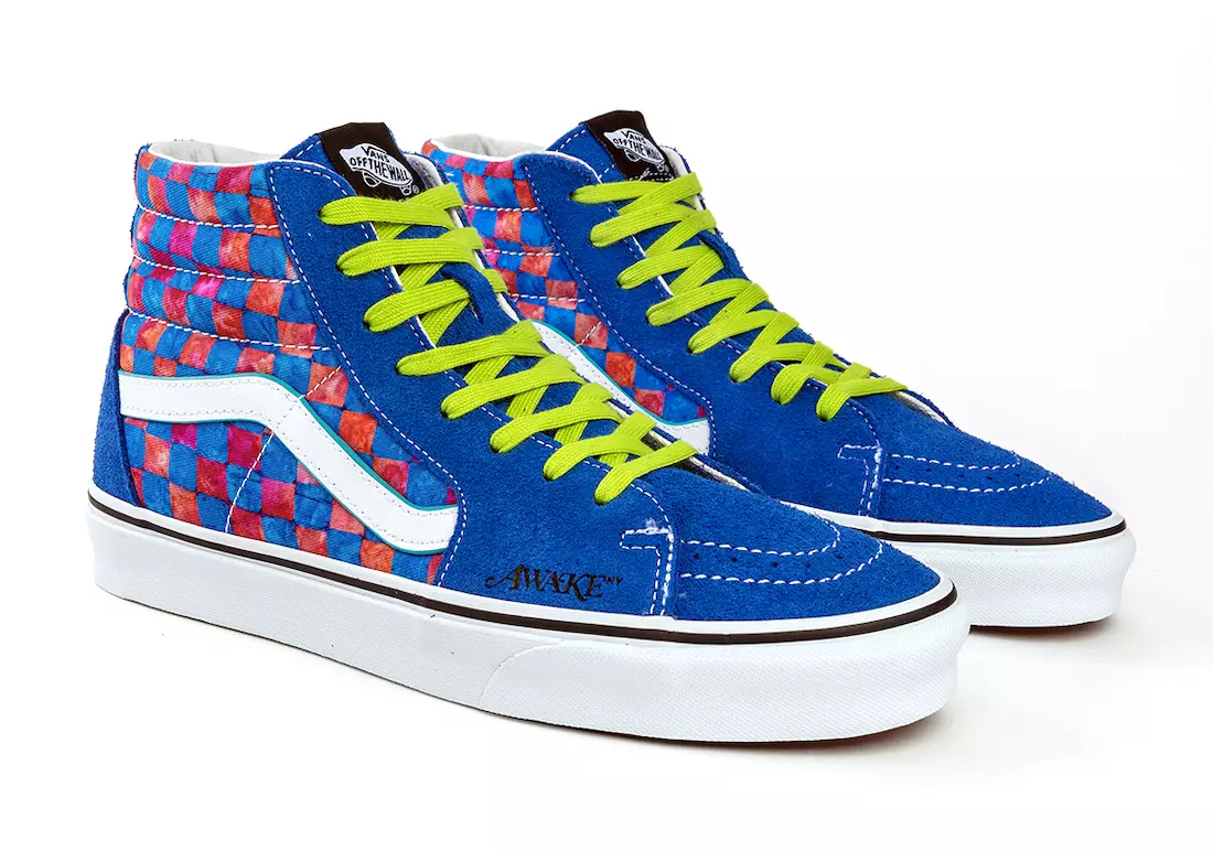 Awake NY Vans Sk8-Hi Blue Red تاريخ الإصدار