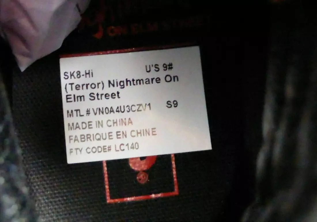 A Nightmare on Elm Street Vans Sk8-Hi Freddy Krueger релиз датасы