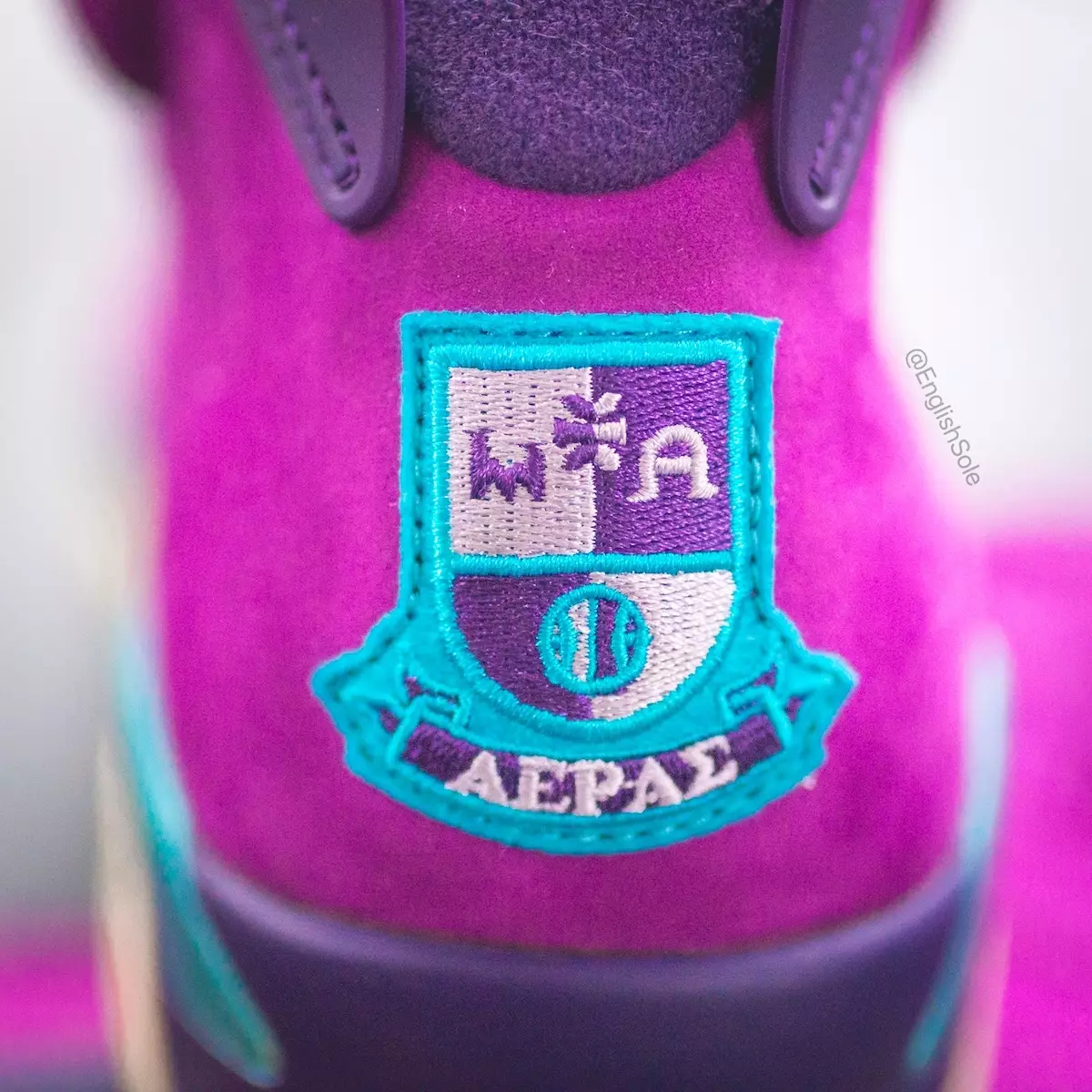 Air Jordan 6 Fraternity 2021 PE vijolična